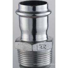 18*1/2 En 316L Stainless Steel Pipe Fittings Straight Adapter Male